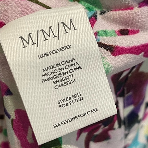Cabi Colorful Floral Blouse Size Medium - Picture 7 of 7